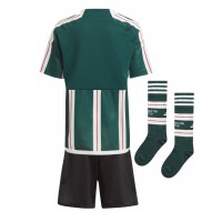 Camisa de Futebol Manchester United Equipamento Secundário Infantil 2023-24 Manga Curta (+ Calças curtas)